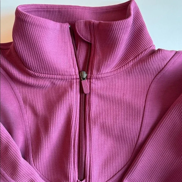 Lululemon Softstreme Plum Quarter-Zip Pullover - Picture 3 of 4
